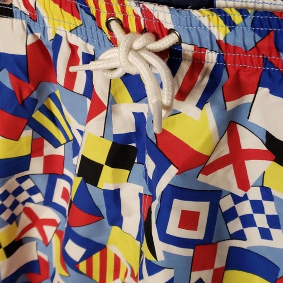 Charleston Threads Nautical Flags Swim Trunks XXL - Picture 2 of 7